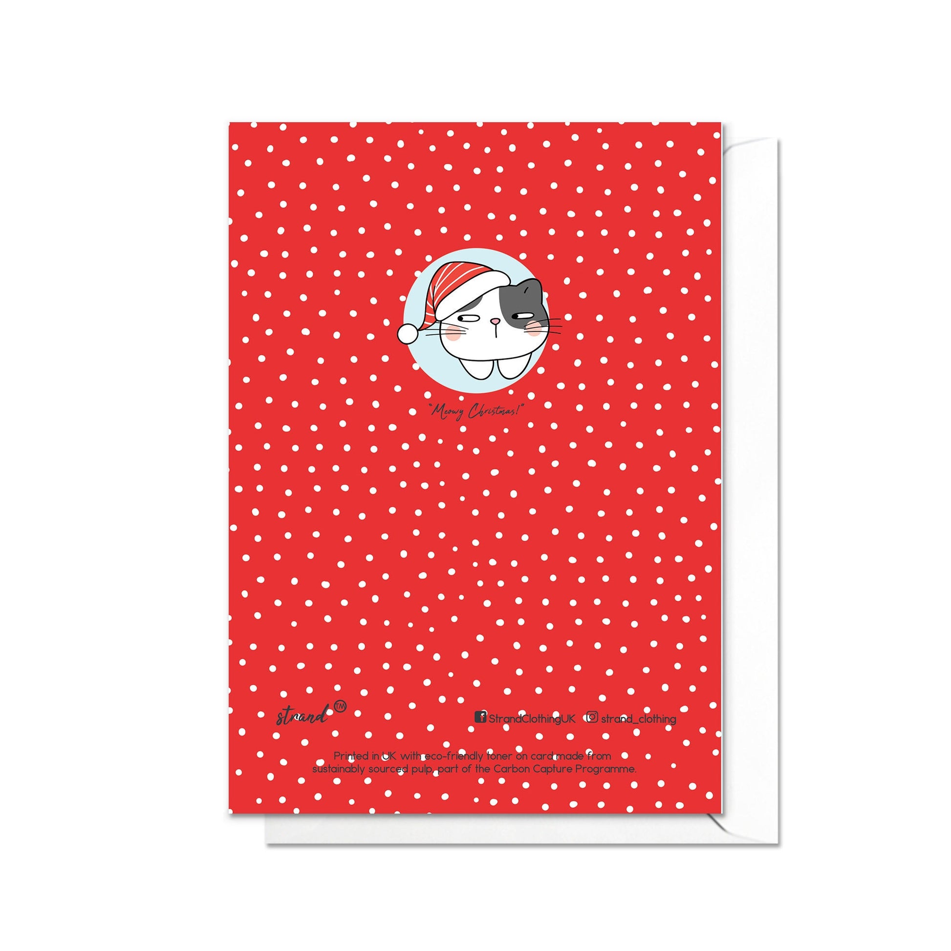 Meowy Christmas Greeting Card Kawaii Xmas Tree New Year Winter Pretty Cats Kittens Retro Santa Claus Kittens Cute Cat-Lover Gift Gifts - M90
