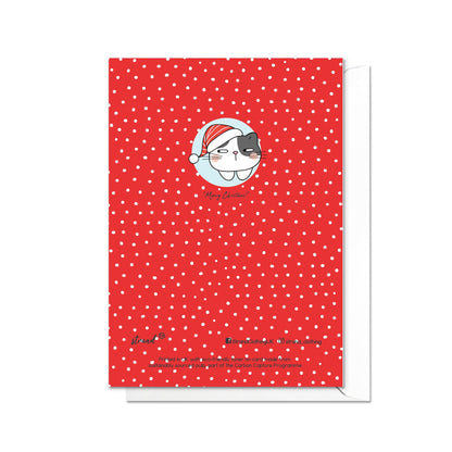 Meowy Christmas Greeting Card Kawaii Xmas Tree New Year Winter Pretty Cats Kittens Retro Santa Claus Kittens Cute Cat-Lover Gift Gifts - M90
