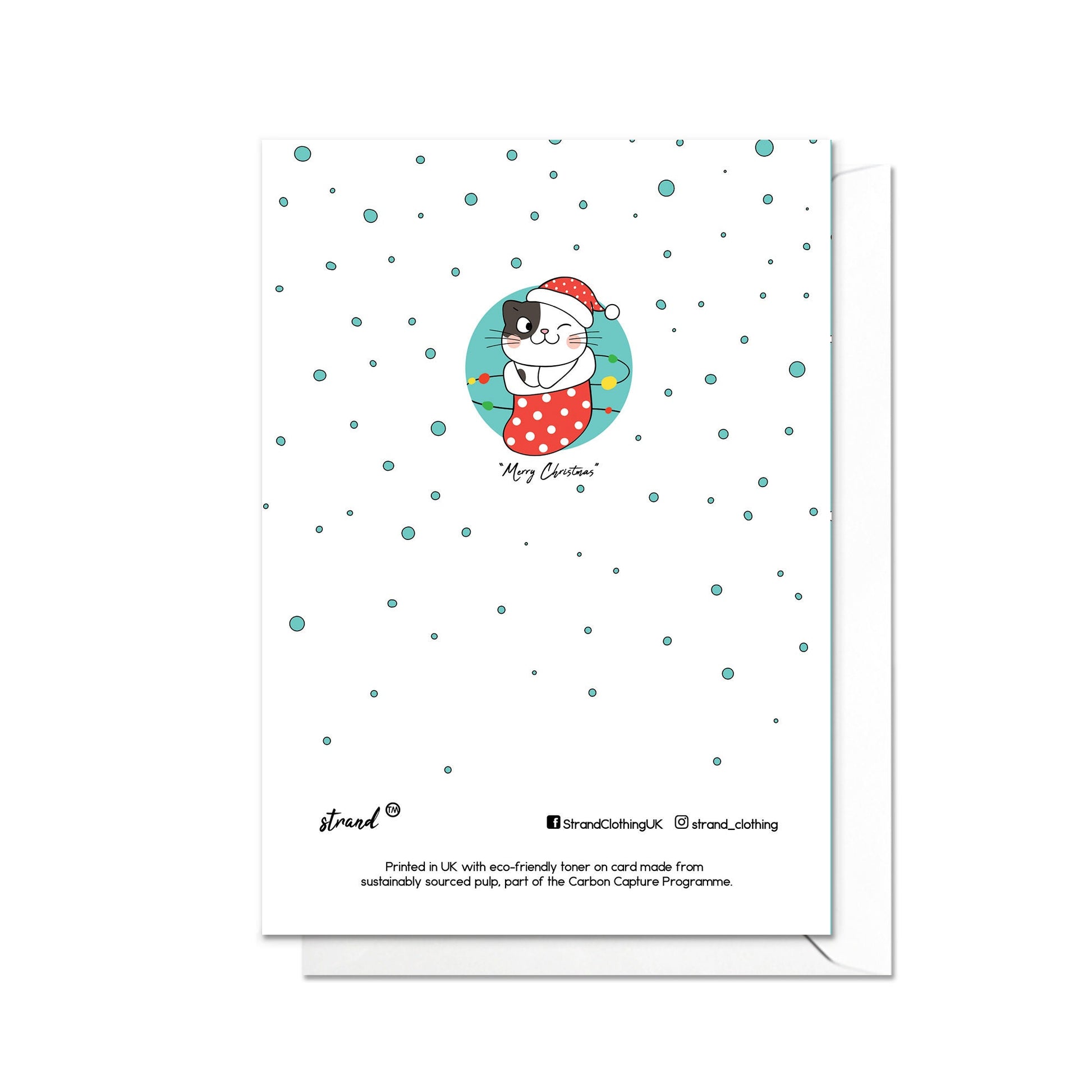 Christmas Greeting Card Kawaii Xmas Tree New Year Winter Pretty Cats Kittens Retro Santa Claus Kittens Cute Party Cat-Lover Gift Gifts - F90