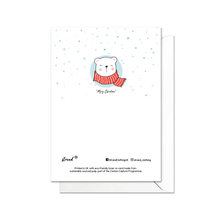 Christmas Greeting Card Kawaii Merry Xmas Tree New Year Winter Pretty Animals Fox Polar Bear Snowman Retro Santa Claus Cute Gift Cakes - F67