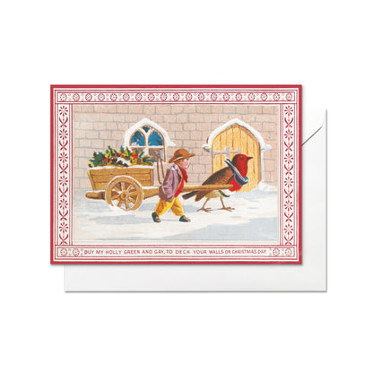 Weird Victorian Greeting Cards Christmas Card Set Xmas New Year Winter Edwardian Vintage Retro Funny Robin Bird Holly Gay Festive Cheer G15