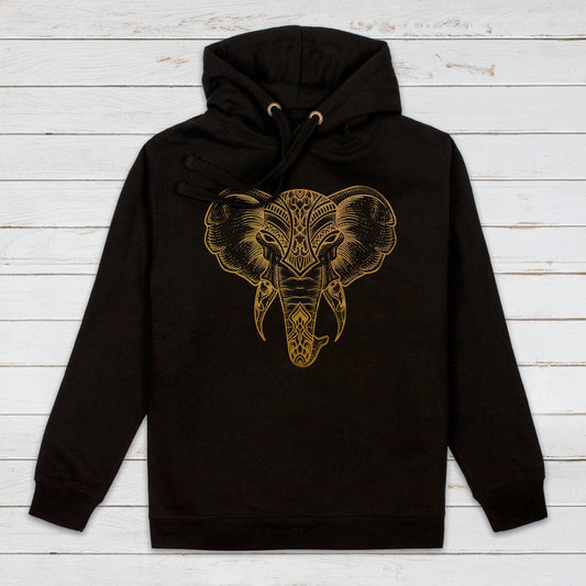 Elephant Hoodie Lotus Mandala Indian Henna Tattoo Meditation Ganesha Hindu Hinduism Design Printed Mens Womens Sweatshirt Printed Hooded Top