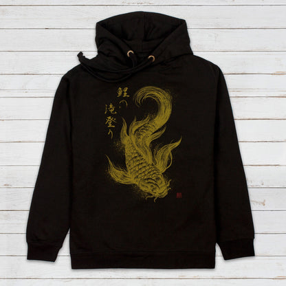 Japanese Koi Carp Hoodie Anime Manga Dragon Tattoo Martial Arts Kanji Calligraphy Sukajan Printed Mens Womens Sweatshirt Printed Hooded Top