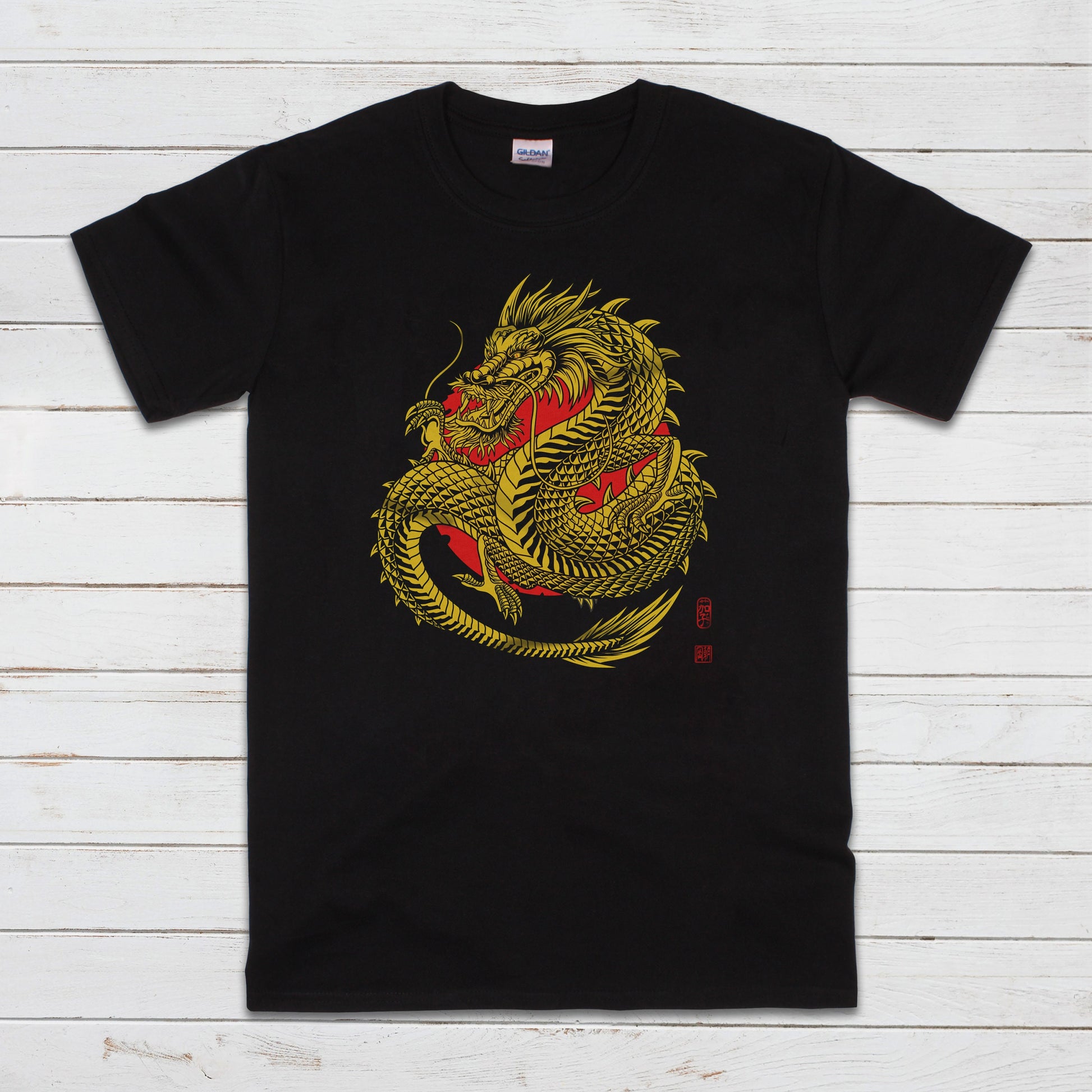 Japanese T Shirt Dragon T-Shirt Japan Traditional Chinese Ukiyo-e Dragon Bushido Principles Martial Arts Anime Manga Mens Womens Printed Tee