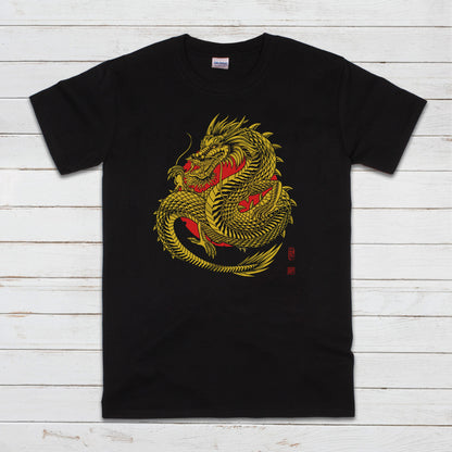 Japanese T Shirt Dragon T-Shirt Japan Traditional Chinese Ukiyo-e Dragon Bushido Principles Martial Arts Anime Manga Mens Womens Printed Tee
