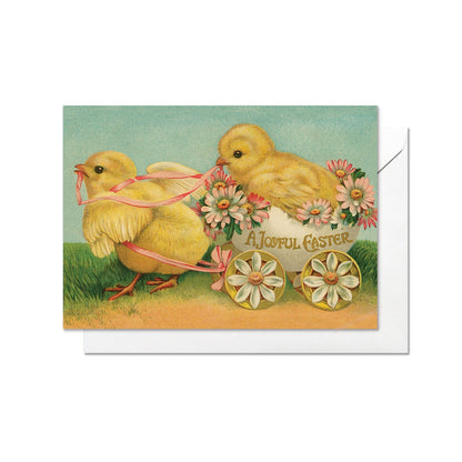 Weird Victorian Greeting Cards Easter Card Set Spring Sunday Edwardian Vintage Retro Adorable Chicks Chickens Funny Flower Cute Pretty C09