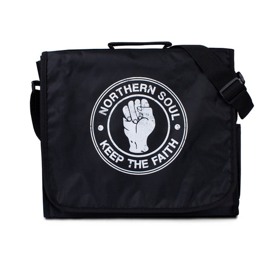 Northern Soul Record Bag - Vintage Retro Style DJ LP Vinyl Records Messenger Shoulder Bag - Mod Ska Motown - Keep The Faith