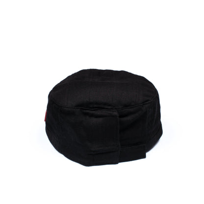 Cadet Army Cap with Japanese Vinyl Applique - Military Retro Vintage Mens Womens Black Kuroi Hat Japan Aesthetic Streetwear Officer Kawaii