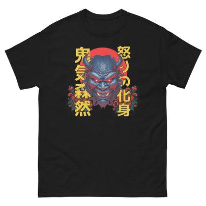 Japanese Oni Demon Mask T Shirt Mens Womens Unisex Japan Samurai Warrior Hannya Tattoo Traditional  Folklore Mythology Kanji Caligraphy