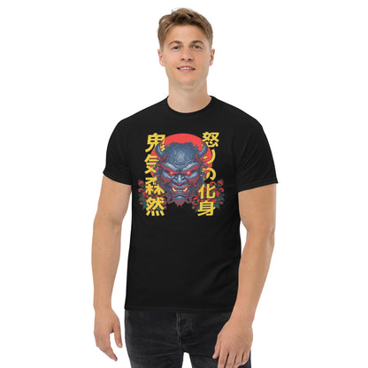 Japanese Oni Demon Mask T Shirt Mens Womens Unisex Japan Samurai Warrior Hannya Tattoo Traditional  Folklore Mythology Kanji Caligraphy