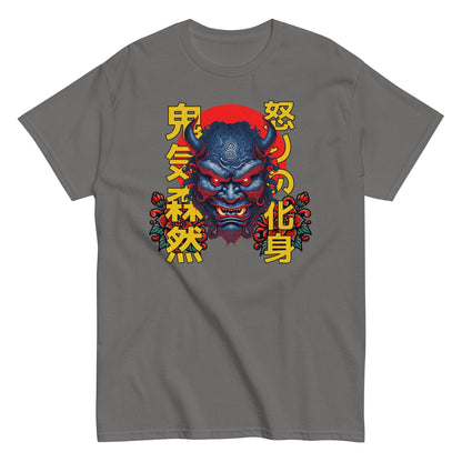 Japanese Oni Demon Mask T Shirt Mens Womens Unisex Japan Samurai Warrior Hannya Tattoo Traditional  Folklore Mythology Kanji Caligraphy