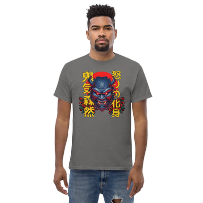 Japanese Oni Demon Mask T Shirt Mens Womens Unisex Japan Samurai Warrior Hannya Tattoo Traditional  Folklore Mythology Kanji Caligraphy