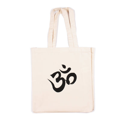 Om Ohm Aum Tote Cotton Canvas Tote Shopper Bag Screen Printed Eco Friendly Market Tote Yoga Art Buddhism Meditation Hinduism Hindu Buddhist