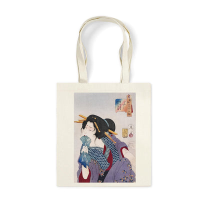 Japanese Geisha Maiko Canvas Tote Bag Ukiyo-e Traditional Art Kyoto Kimono Tattoo Japan Yoga Gift Cotton Shopper Printed Eco Friendly Market