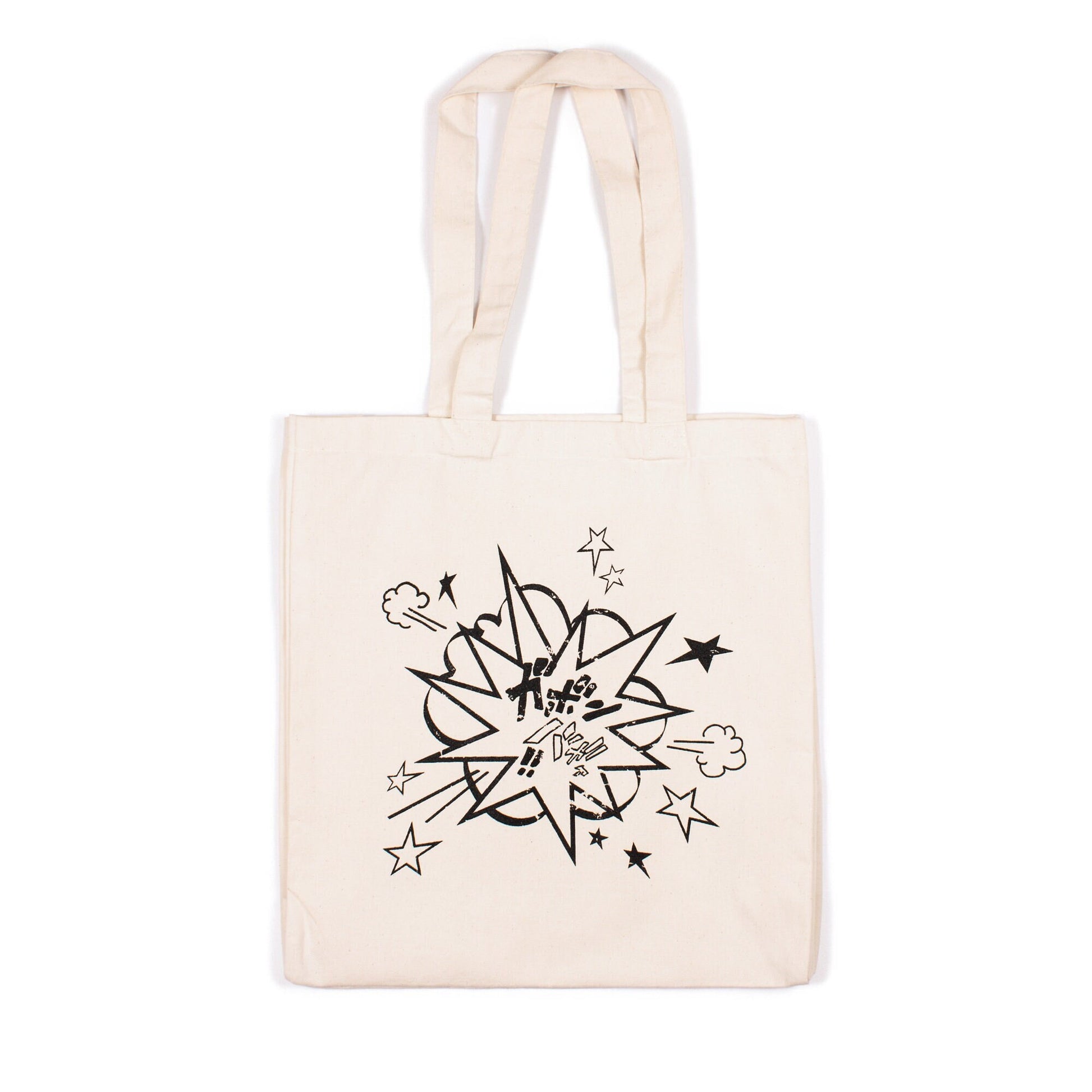 Manga Explosion Tote – Japanese Japan Kawaii Manga Anime Cotton Canvas Tote Shopper Bag Screen Printed Eco Friendly Market Comics Comic Book