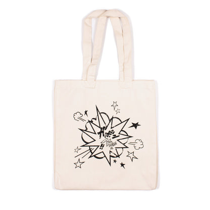 Manga Explosion Tote – Japanese Japan Kawaii Manga Anime Cotton Canvas Tote Shopper Bag Screen Printed Eco Friendly Market Comics Comic Book
