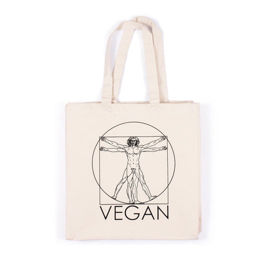 Vegan Tote Bag - Art Typography Slogan Minimalist Design Cotton Canvas Tote Da Vinci Drawing Sketch Shopper Bag Printed Eco Friendly Market