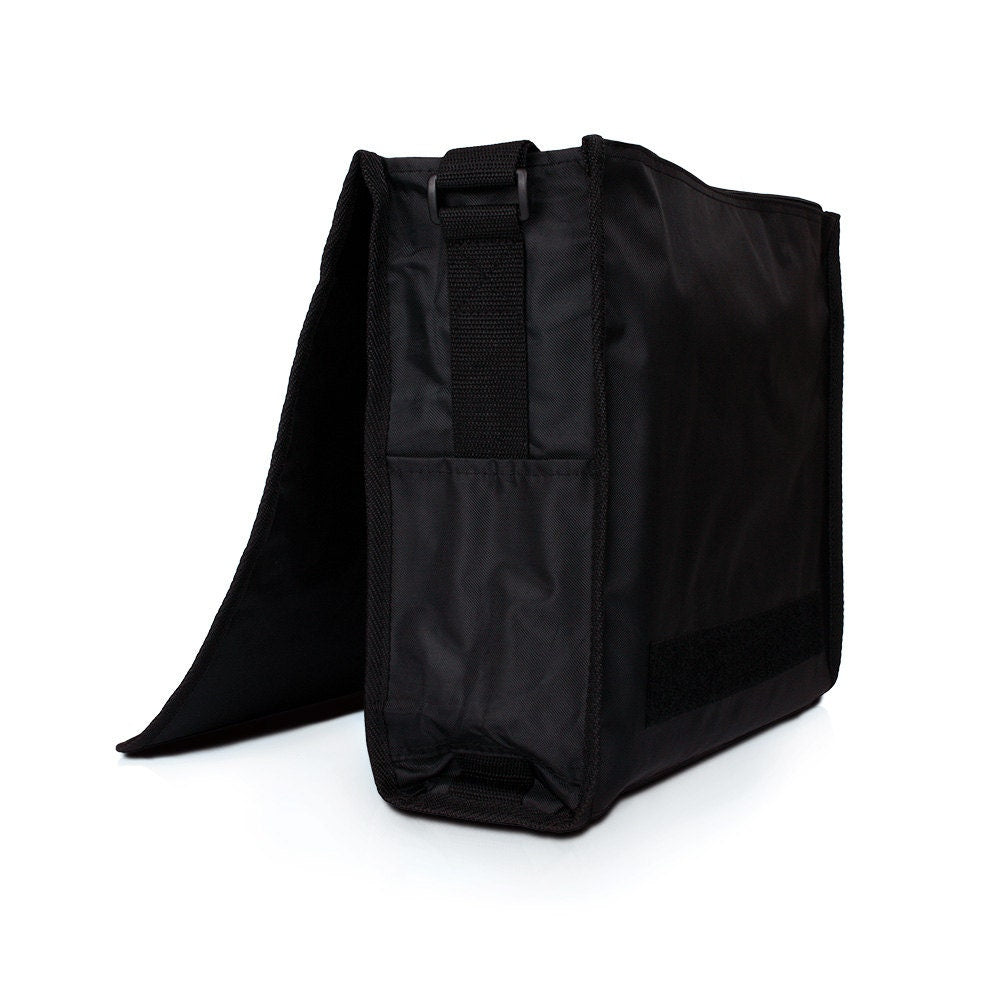 Keep It Vinyl Record Bag - Minimal Minimalist Bass Deck Decks Turntable LP Old School Hip Hop Retro Style DJ Records Messenger Shoulder Bag