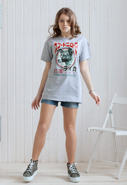 Laika The Space Dog T Shirt Japanese Soviet Retro Science Sci-Fi Geek Astronomy Cosmonaut Astronaut Cosmologists Mens Womens Printed Tee Top