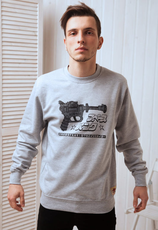 Japanese Sweatshirt – Ray Gun T Shirt – Blaster Phaser Zap Laser Gun – Japan Retro Kawaii Screen Printed Shirt Jumper Long Sleeve Top