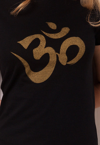 Om Ohm Aum T Shirt – Yoga Buddhism Meditation Hinduism Hindu Buddhist Sanskrit Lotus Mandala Womens Ladies Printed Tee or Tank Top Vest Cami