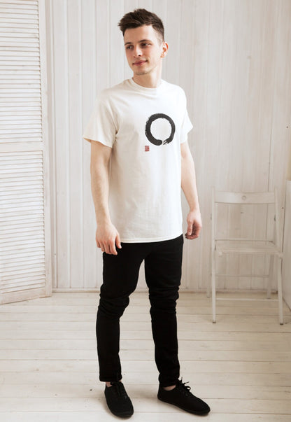 Japanese T Shirt Enso Circle Japan Calligraphy Buddhism Buddhist Yoga Zen Martial Arts Inspirational Aesthetic Causal Screen Printed Tee