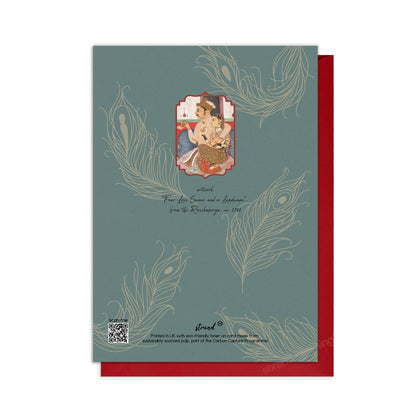 Four Love Scenes – Indian Miniature Art Wedding & Anniversary Greeting Card