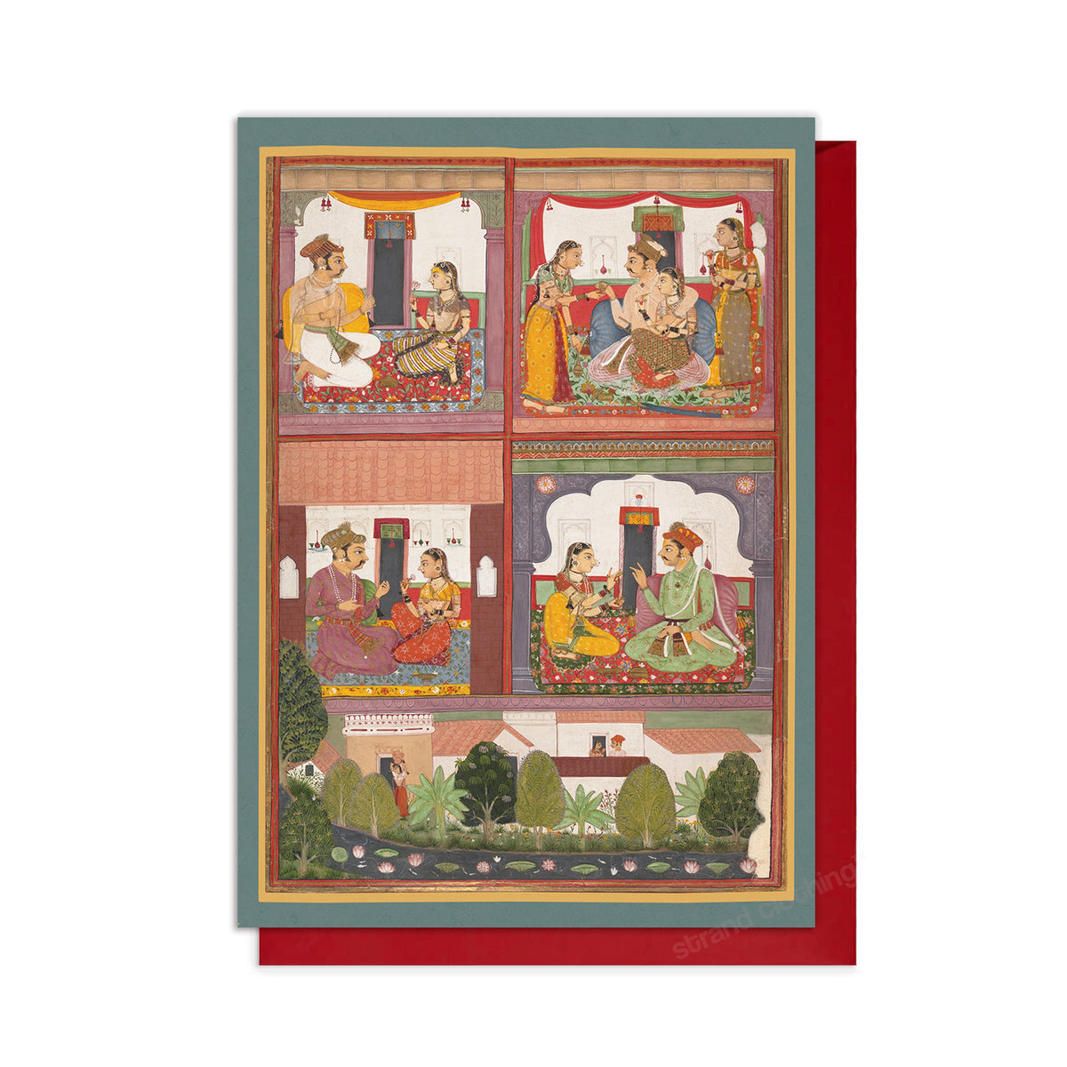 Four Love Scenes – Indian Miniature Art Wedding & Anniversary Greeting Card