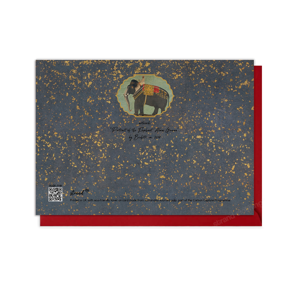 ‘Alam Guman Elephant – Mughal Indian Miniature Art Greeting Card