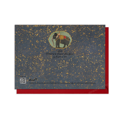 ‘Alam Guman Elephant – Mughal Indian Miniature Art Greeting Card
