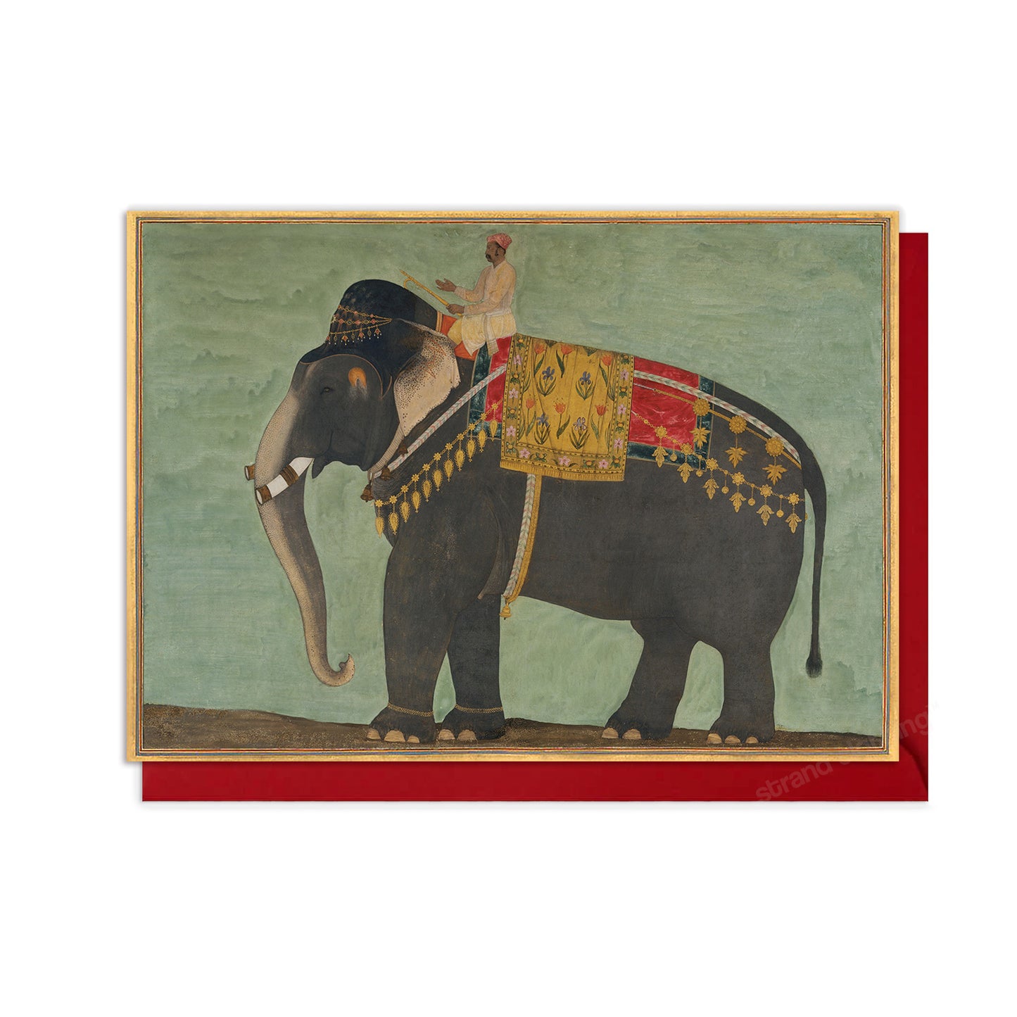 ‘Alam Guman Elephant – Mughal Indian Miniature Art Greeting Card