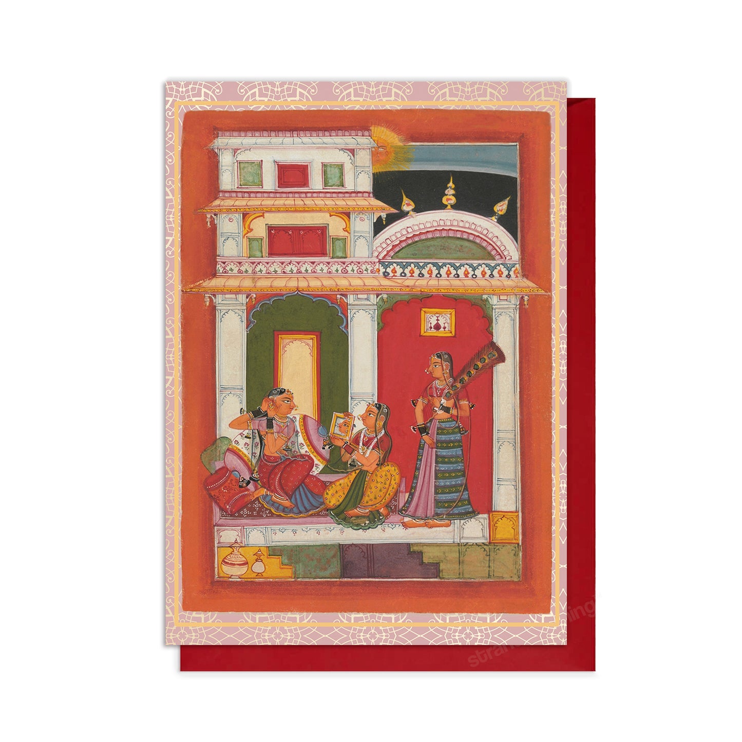 Vilaval Ragini – Indian Miniature Art Greeting Card