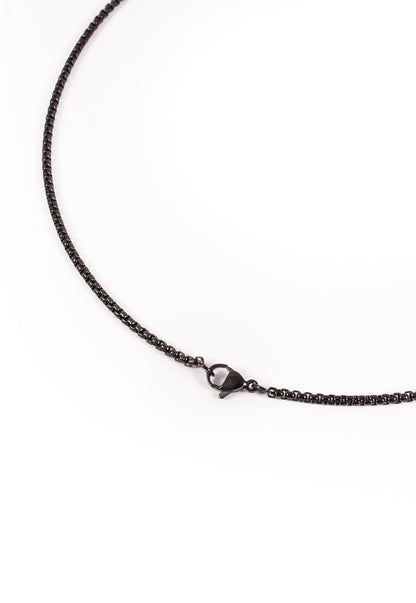 Cassette Tape Pendant Necklace with Ball Chain in Silver Finish Stainless Steel