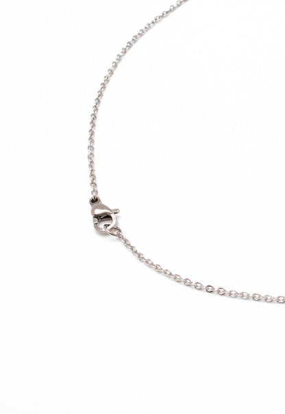 Cross Pendant Necklace with Cable Chain in Silver Finish Stainless Steel