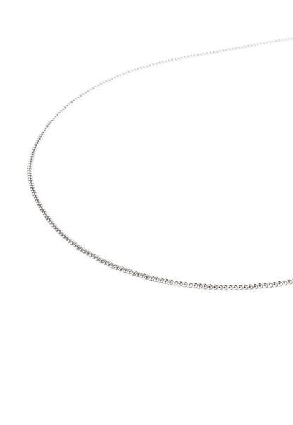 Curb Chain Necklace in Silver Finish Stainless Steel - Fine - Ideal for Pendants
