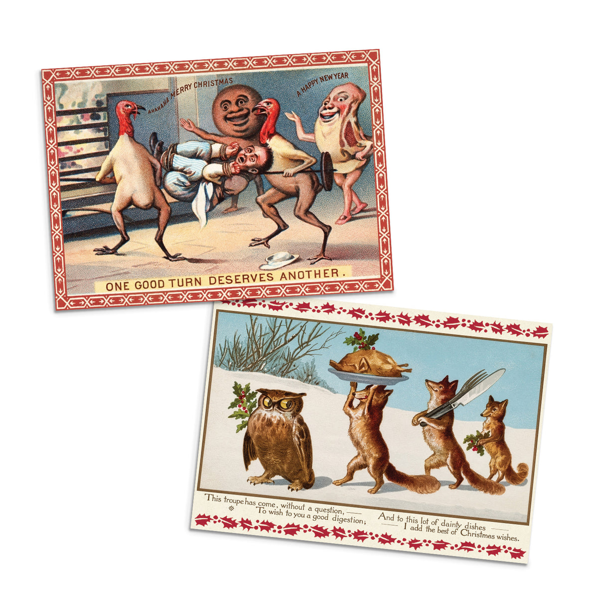 Weird Victorian Christmas Cards – Set of 10