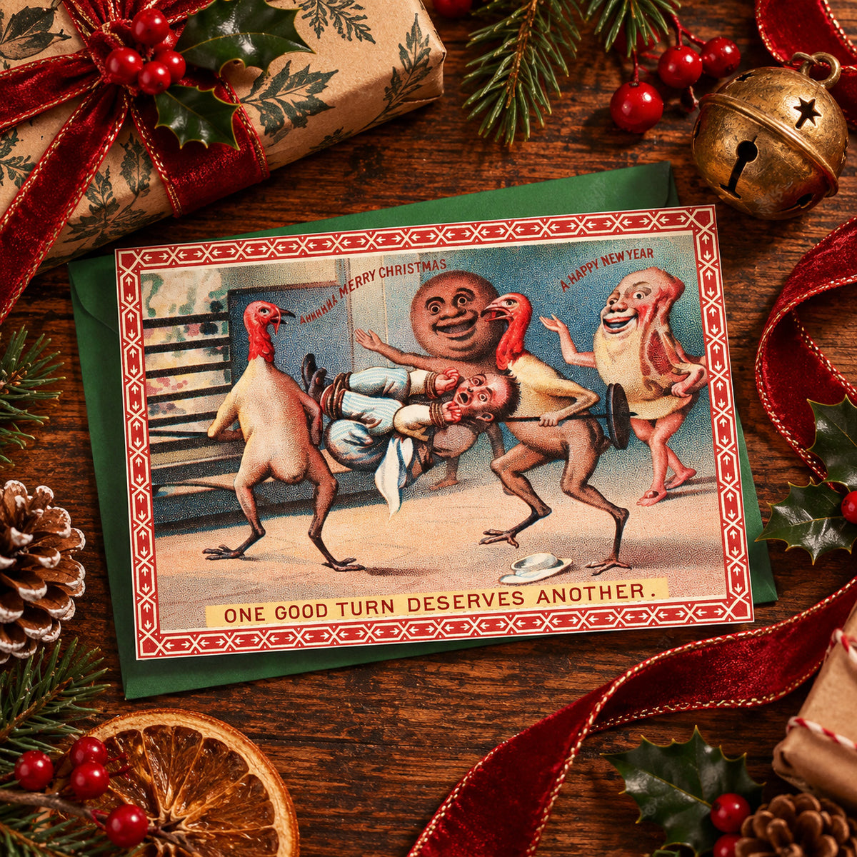 Weird Victorian Christmas Cards – Set of 10