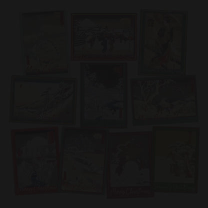 Japanese Woodblock Art Christmas Cards Set | 10 Large Luxury Cards with Envelopes