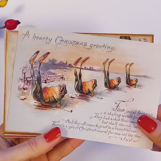 Victorian Weird Art Postcards Set of 10 Christmas X-mas Xmas Cards Postcard Pack Print Edwardian Era Period Aesthetic Funny Cute Quirky Gift