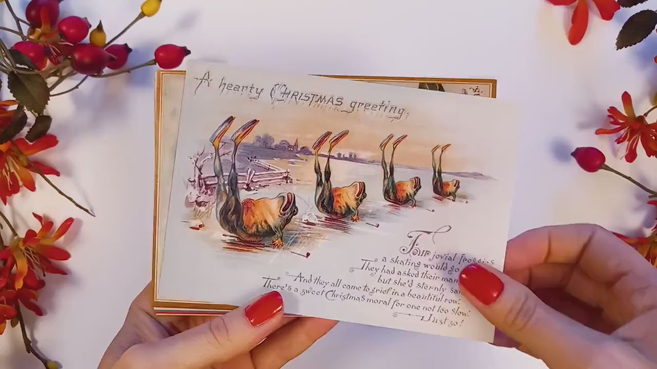 Victorian Weird Art Postcards Set of 10 Christmas X-mas Xmas Cards Postcard Pack Print Edwardian Era Period Aesthetic Funny Cute Quirky Gift