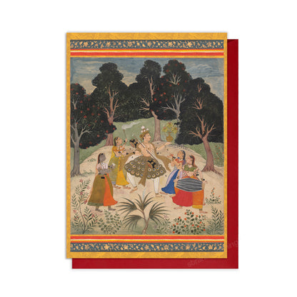 Vasant Ragini – Indian Miniature Art Spring Greeting Card