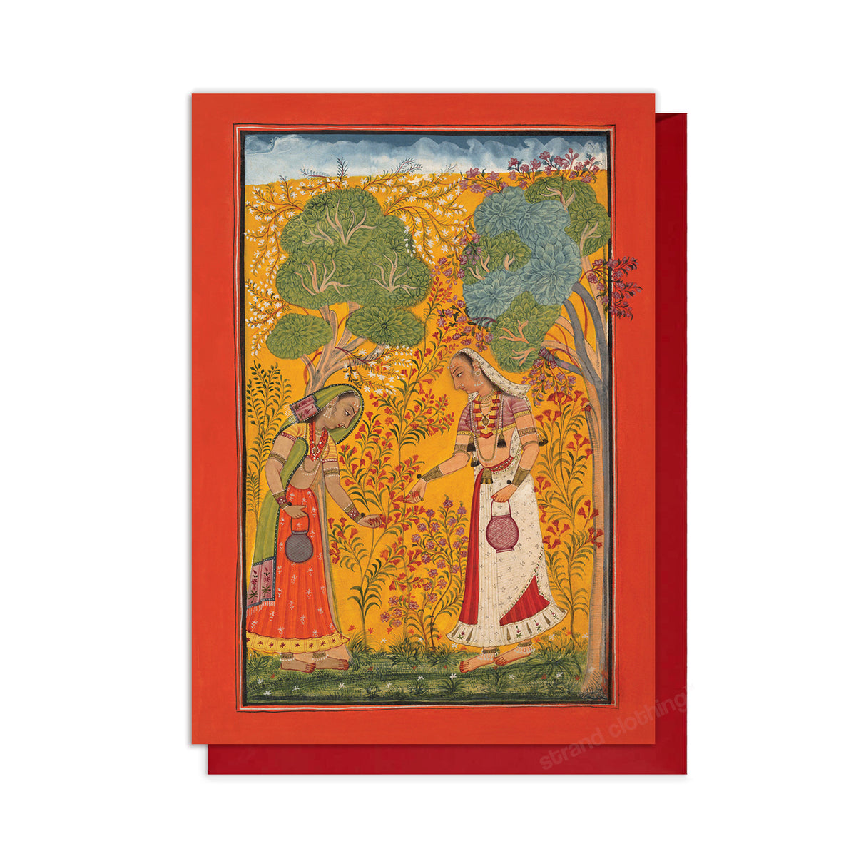 Vasanti Ragini – Indian Miniature Art Floral Greeting Card
