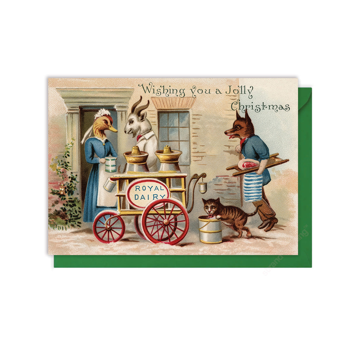 Wishing You a Jolly Christmas – Victorian Christmas Card